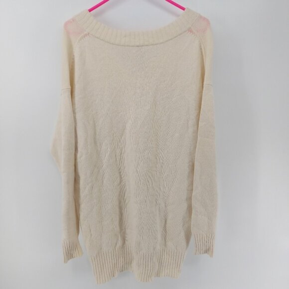 Athleta Wool Cashmere V Neck Long Oversized Sweater Size Medium - Picture 7 of 7